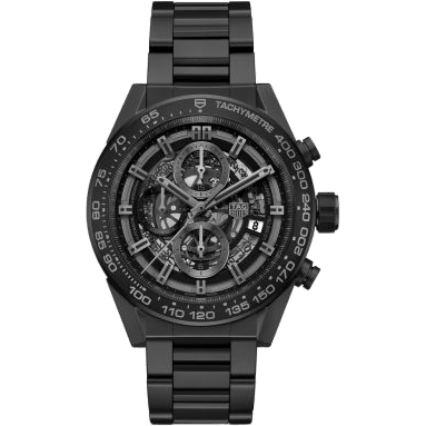 TAG Heuer Carrera Calibre Heuer 01 45 Ceramic / Skeleton / Bracelet CAR2A91.BH0742