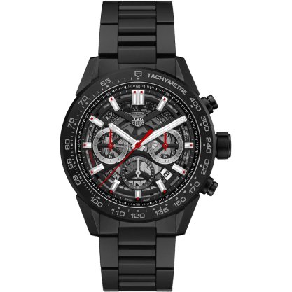 TAG Heuer Carrera Calibre Heuer 02 45 Black Ceramic / Skeleton / Bracelet CBG2A90.BH0653