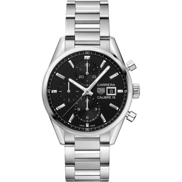 Calibre 16 41 Stainless Steel / Black / Bracelet