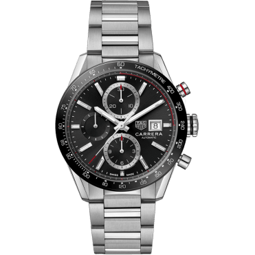 Carrera Calibre 16 41 Stainless Steel / Black / Bracelet