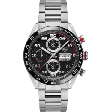 Carrera Calibre 16 44 Stainless Steel / Black / Bracelet
