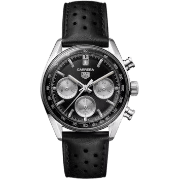 Carrera Chronograph Glass Box Stainless Steel / Black