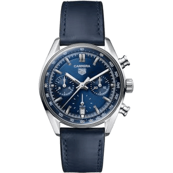 Carrera Chronograph Glass Box Stainless Steel / Blue