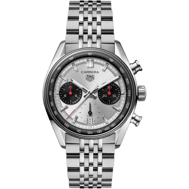 Carrera Chronograph Glass Box Stainless Steel / Panda / Bracelet