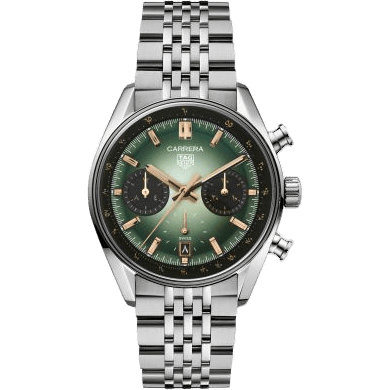 Carrera Chronograph Glass Box Stainless Steel / Green / Middle East Edition