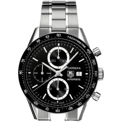 Carrera Calibre 16 41 Stainless Steel / Black / Bracelet