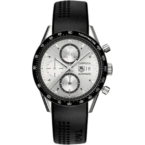 Carrera Calibre 16 41 Stainless Steel / Silver / Rubber