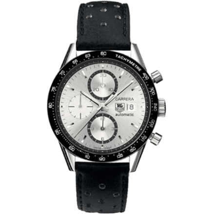 Carrera Calibre 16 41 Stainless Steel / Silver / Calf