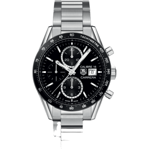 Carrera Calibre 16 41 Stainless Steel / Black / Bracelet