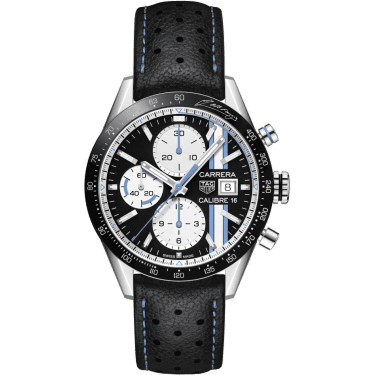 Carrera Calibre 16 41 Stainless Steel / Black Retro / Fangio