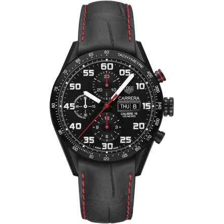 TAG Heuer Carrera Calibre 16 Day-Date 43 Titanium PVD / Black / Alligator CV2A83.FC6393