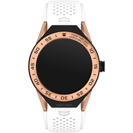 Carrera Connected Modular 45 Black Titanium / Rose Gold / White Rubber