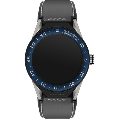 Carrera Connected Modular 45 Titanium / Blue Ceramic / Grey Calf