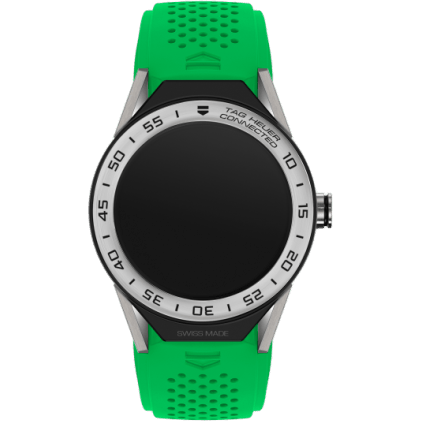 Carrera Connected Modular 45 Titanium / Stainless Steel / Green Rubber