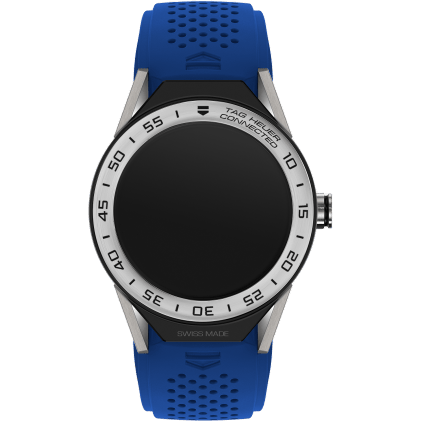 Carrera Connected Modular 45 Titanium / Stainless Steel / Blue Electric Rubber