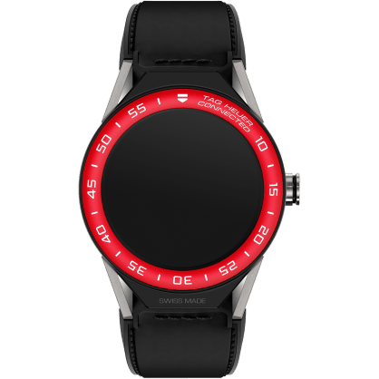 Carrera Connected Modular 45 Titanium / Red Aluminum / Black Calf