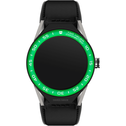 Carrera Connected Modular 45 Titanium / Green Aluminum / Black Calf