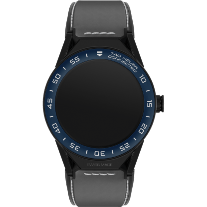 Carrera Connected Modular 45 Black Titanium / Blue Ceramic / Grey Calfskin