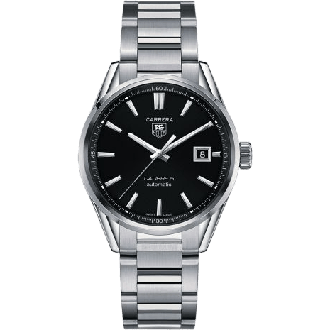 TAG Heuer Carrera Calibre 5 39 Stainless Steel / Black / Bracelet WAR211A.BA0782