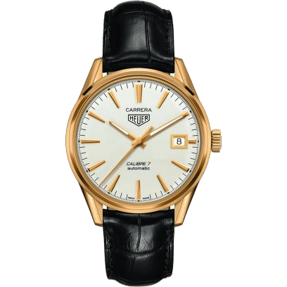 TAG Heuer Carrera Calibre 7 39 Yellow Gold / Silver / Alligator WAR2140.FC8159