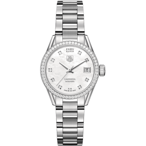 TAG Heuer Carrera Calibre 9 28 Stainless Steel / Diamond / MOP - Diamond / Bracelet WAR2415.BA0776