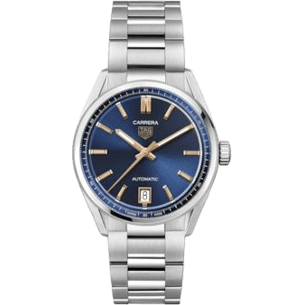 Carrera Date 36 Stainless Steel / Blue