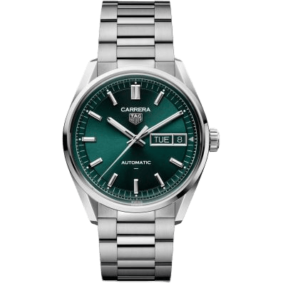 Carrera Day Date Stainless Steel / Green / Bracelet