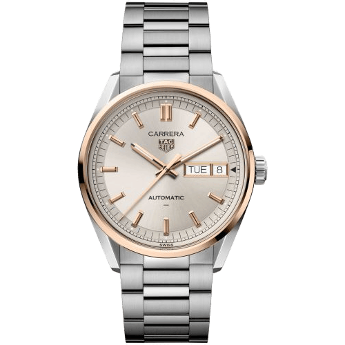 Carrera Day Date Stainless Steel - Red Gold / Champagne / Bracelet