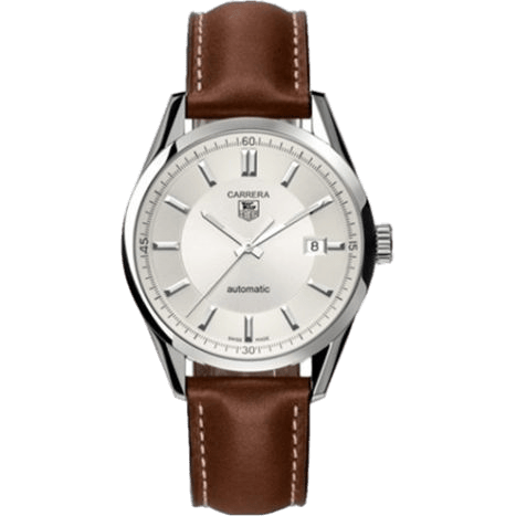 TAG Heuer Carrera Calibre 5 39 Stainless Steel / Silver / Calf WV211A.FC6203