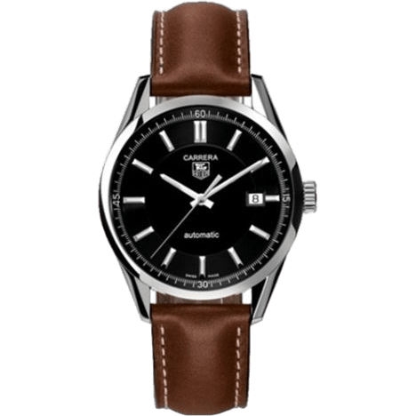 TAG Heuer Carrera Calibre 5 39 Stainless Steel / Black / Calf WV211B.FC6203