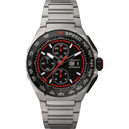 Formula 1 Automatic Chronograph 44 Titanium / Black - Red / Bracelet