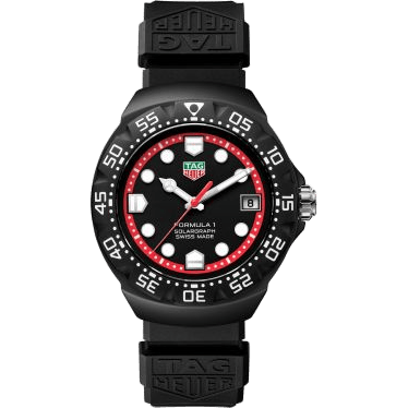 TAG Heuer Formula 1 Solargraph 38 DLC / Black / Rubber WBY1114.FT8084