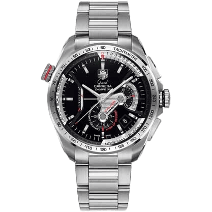Grand Carrera Calibre 36RS Caliper Chronograph Stainless Steel / Black / Bracelet
