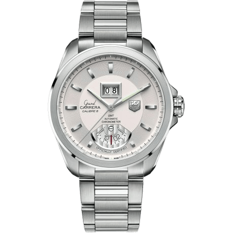 Grand Carrera Calibre 8 RS Grande Date GMT Stainless Steel / Silver / Bracelet