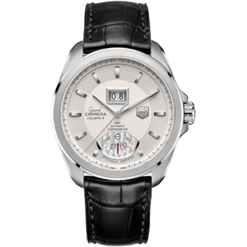Grand Carrera Calibre 8 RS Grande Date GMT Stainless Steel / Silver / Alligator