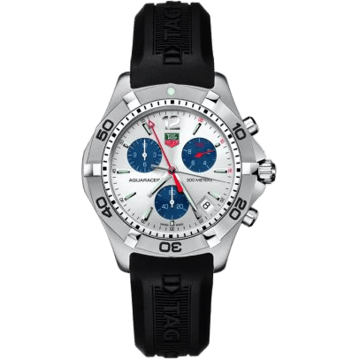 TAG Heuer Aquaracer 300M Quartz Chronograph 41 Stainless Steel / Silver / Rubber CAF1111.FT8010
