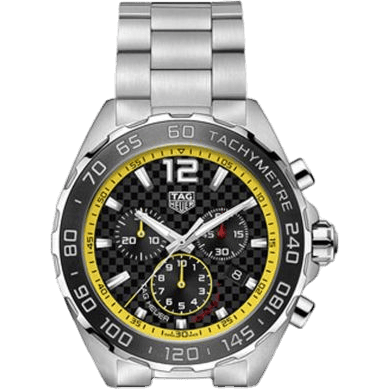 TAG Heuer Formula 1 Chronograph Quartz Stainless Steel / Carbon - Yellow / Bracelet CAZ101AC.BA0842