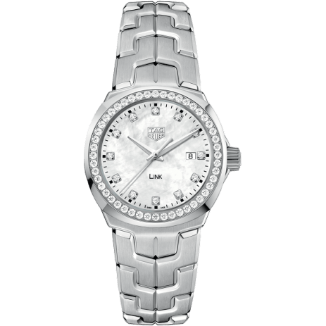 Link Quartz 32mm Stainless Steel - diamond / MOP - Diamond