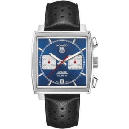 Monaco Calibre 12 Stainless Steel / Blue
