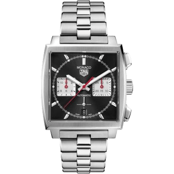Monaco Calibre Heuer 02 Stainless Steel / Black / Bracelet