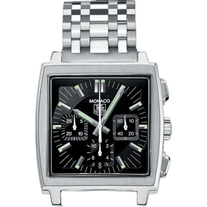Monaco Calibre 17 Stainless Steel / Black / Bracelet
