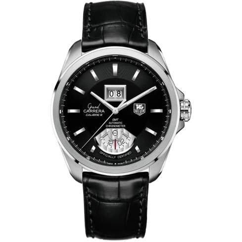 Grand Carrera Calibre 8 RS Grande Date GMT Stainless Steel / Black / Alligator