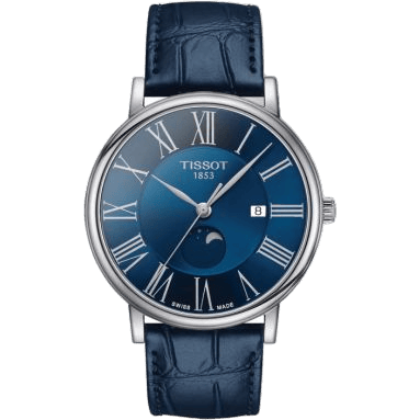 Carson Premium Gent Moonphase Stainless Steel / Blue