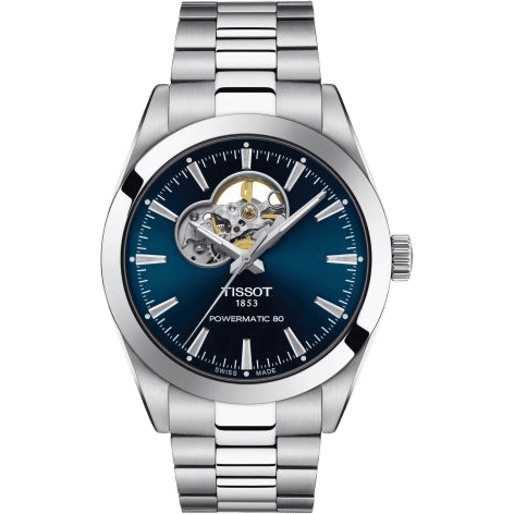 Gentleman Powermatic Open Heart Stainless Steel / Blue / Bracelet