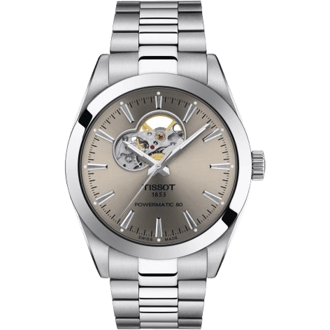 Gentleman Powermatic Open Heart Stainless Steel / Grey / Bracelet