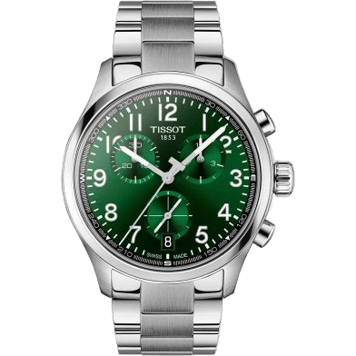 Chrono L Classic Stainless Steel / Green / Bracelet