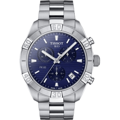 Tissot PR 100 Sport Gent Chronograph Stainless Steel / Blue / Bracelet T101.617.11.041.00