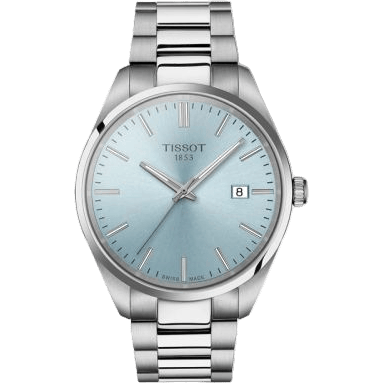 Tissot PR 100 Quartz 40 Stainless Steel / Ice Blue / Bracelet T150.410.11.351.00
