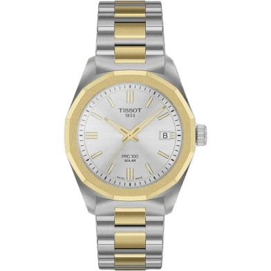PRC 100 Solar Quartz 34 Stainless Steel - Yellow Gold / Silver / Bracelet