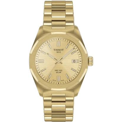 PRC 100 Solar Quartz 34 Yellow Gold / Champagne / Bracelet